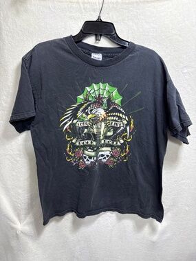 90's Graphic T-Shirt Long Live Rock n' Roll Guitar Men's Single Stitch 25" X 21"